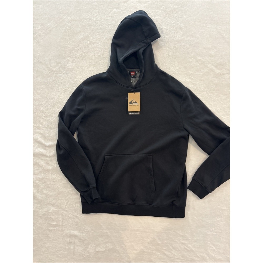 M Quicksilver Dryflight Mens Hoodie Pullover New w/ Tags Large Black Retail $80